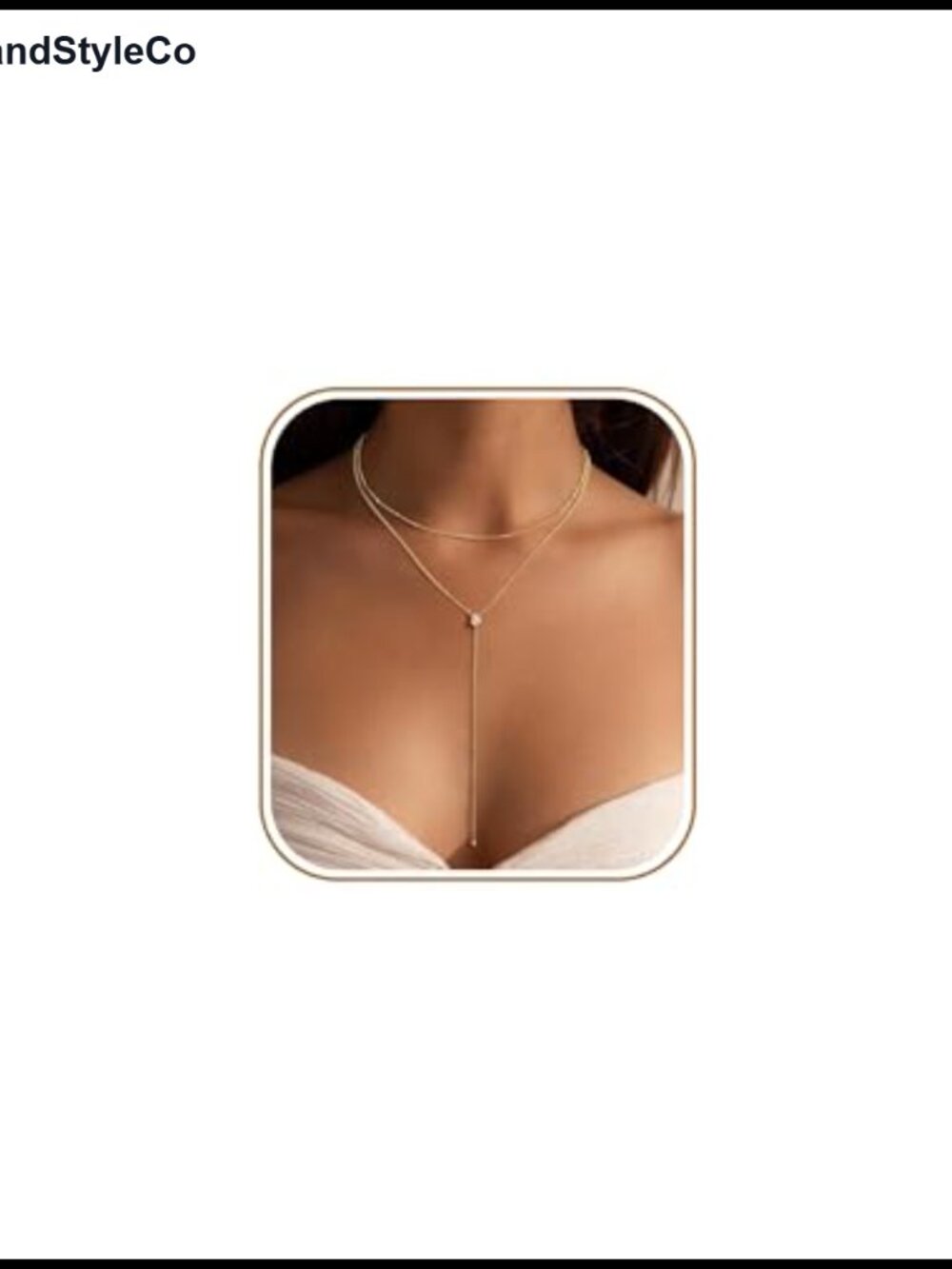 14K Gold Plated Y-Shaped Lariat Necklace with Pearl Cross Clover Charms